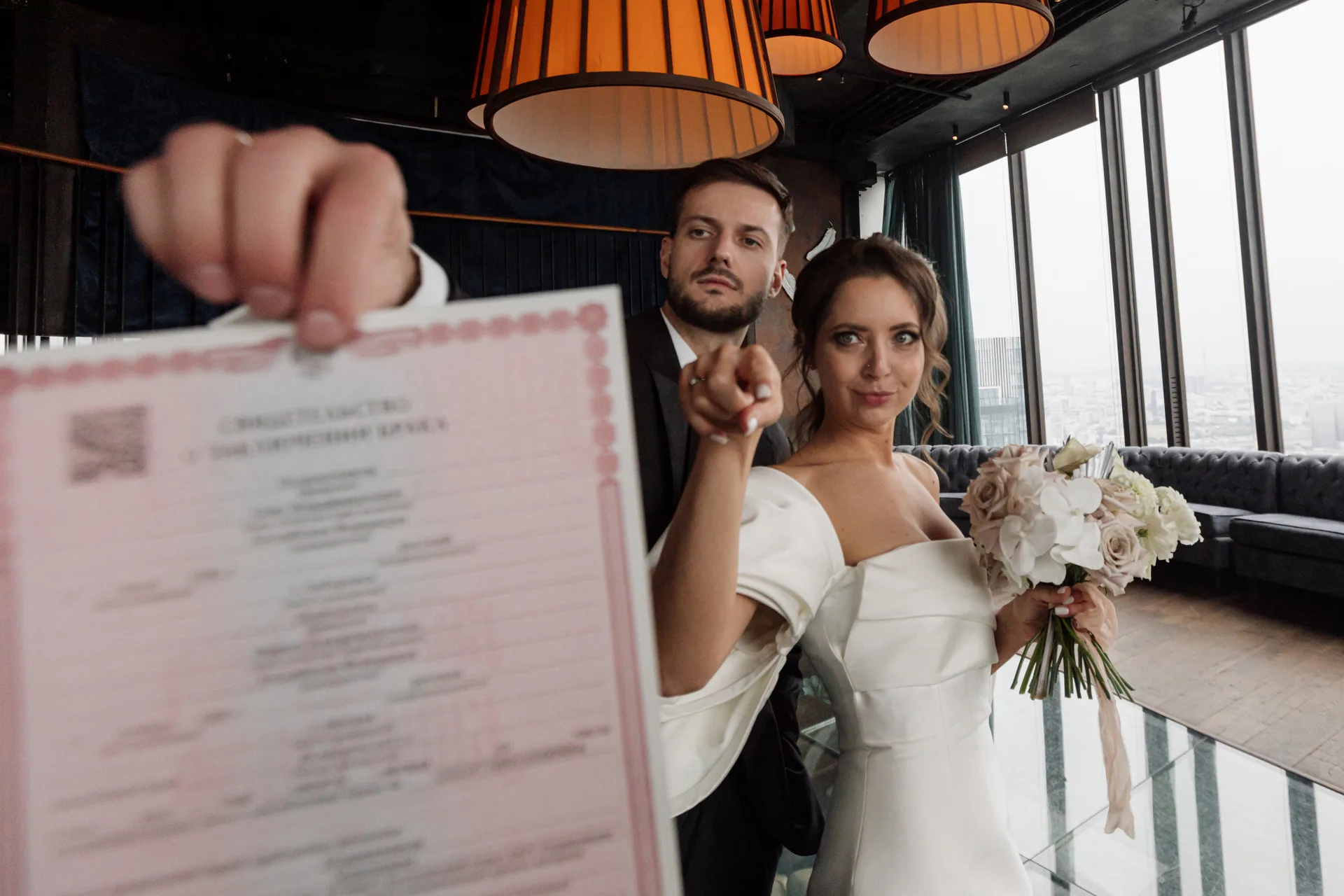 D & I Wedding at Birds Moscow City photographed by Anton Matveev