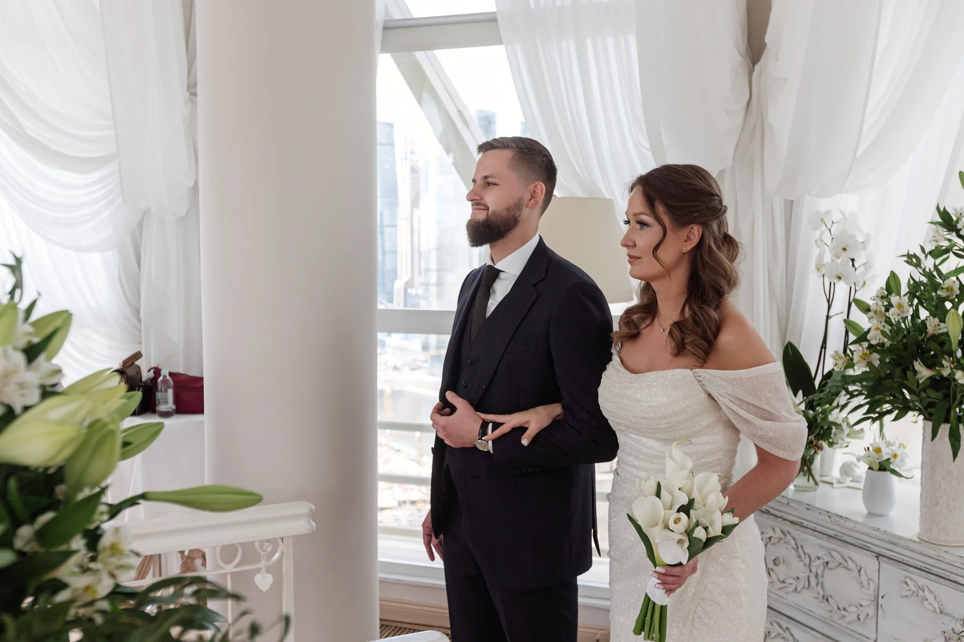 A Wedding Ceremony at Hotel Ukraina photographed by Anton Matveev