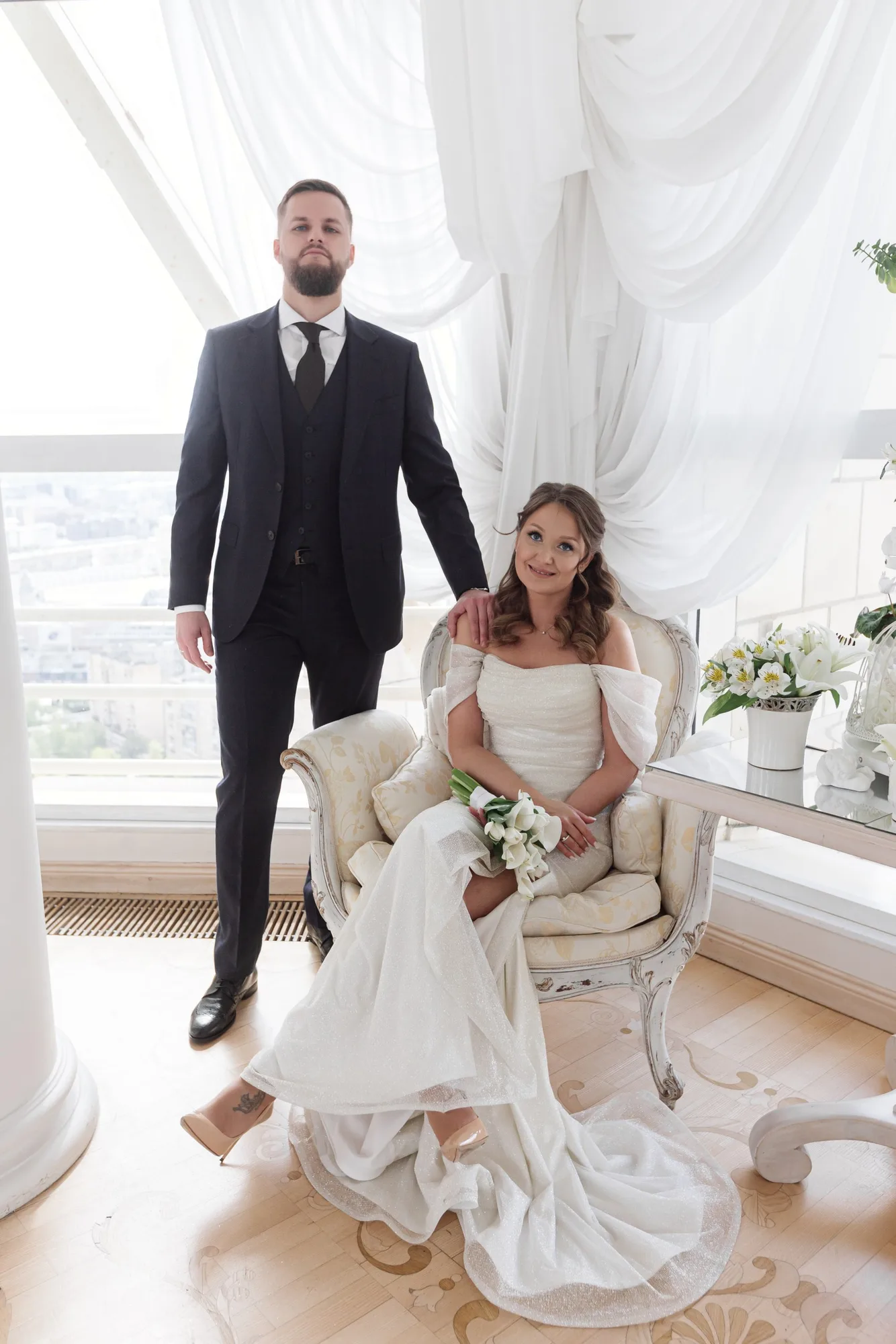 A Wedding Ceremony at Hotel Ukraina photographed by Anton Matveev